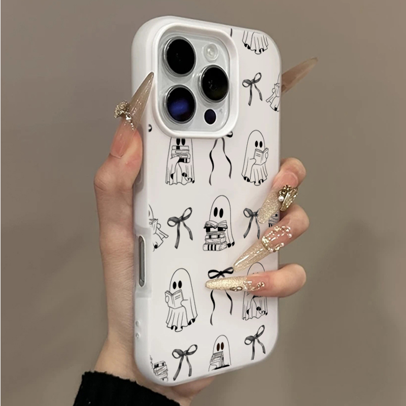 Cute Halloween Book Ghost Bow  - Apple Iphone 16 ulasan dan harga
