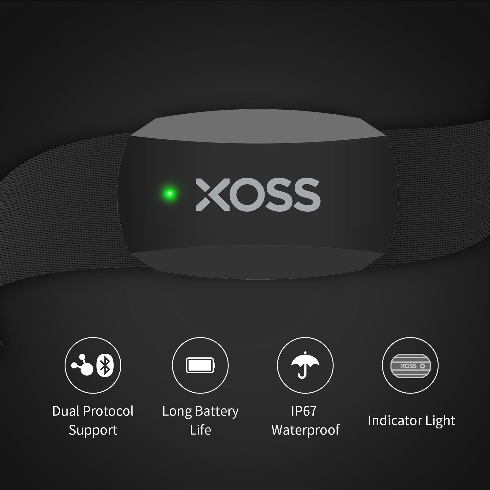 XOSS X2 Chest Strap Heart Rate - Breath Rate Monitor ulasan dan harga
